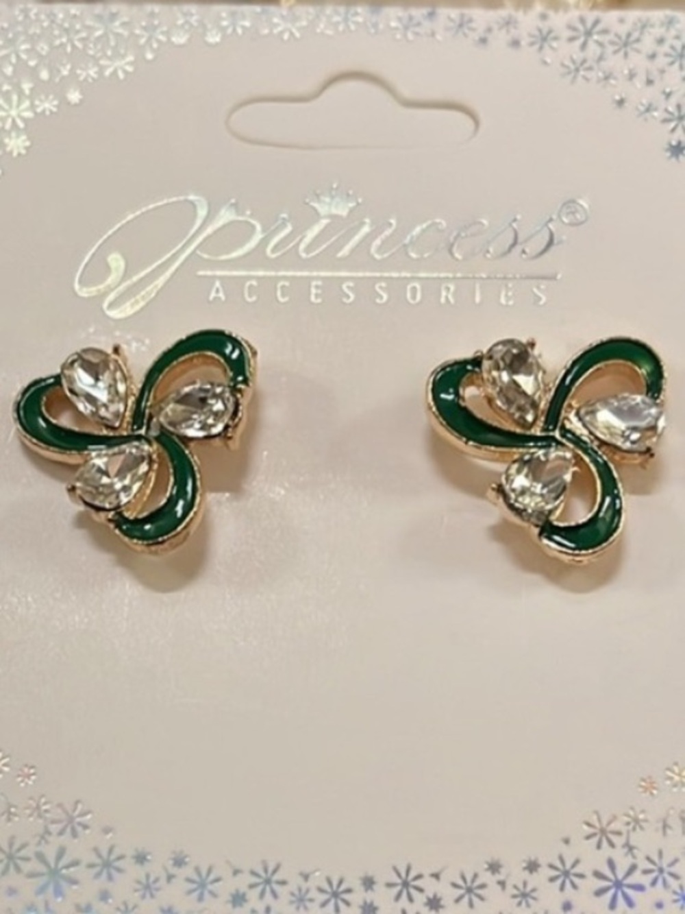 Emerald Crystal Stud Earrings